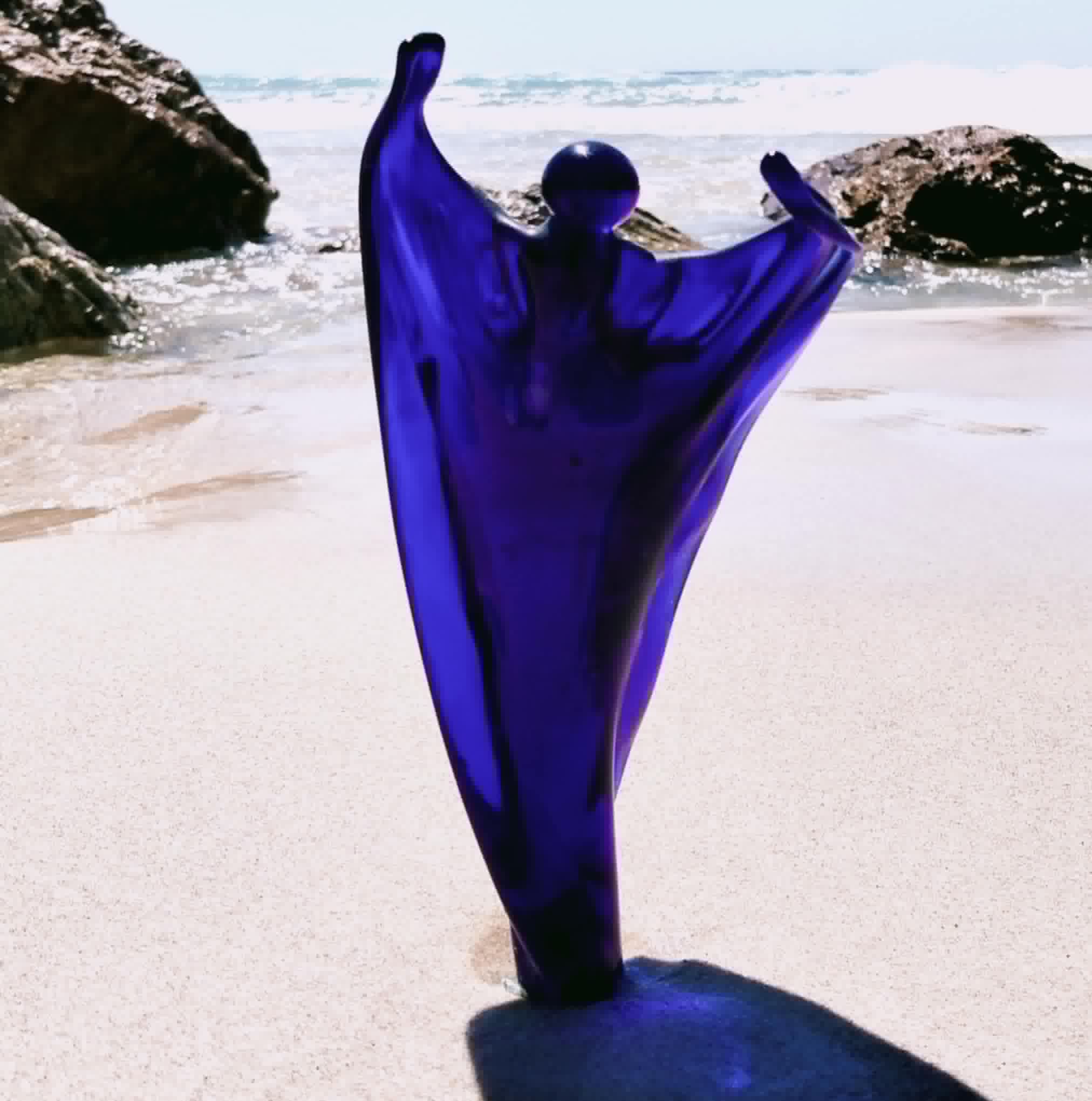 Blue Angel Sculpture – Hand-Blown Glass Artwork by Ricardo Lawyer | Gold Coast Artist