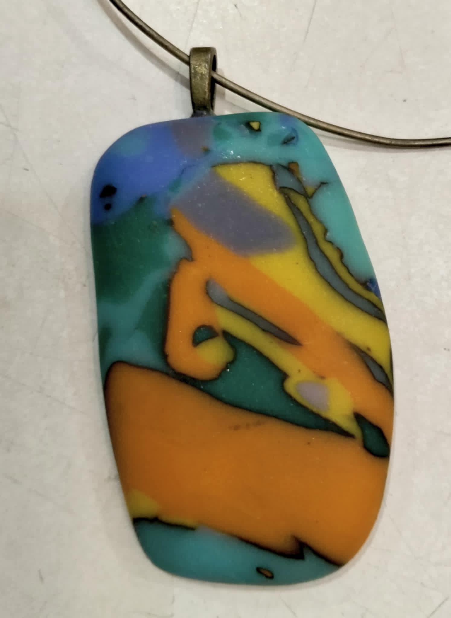 Cabana Bullseye Glass Pendant by Ricardo Lawyer | Handcrafted Glass Jewellery