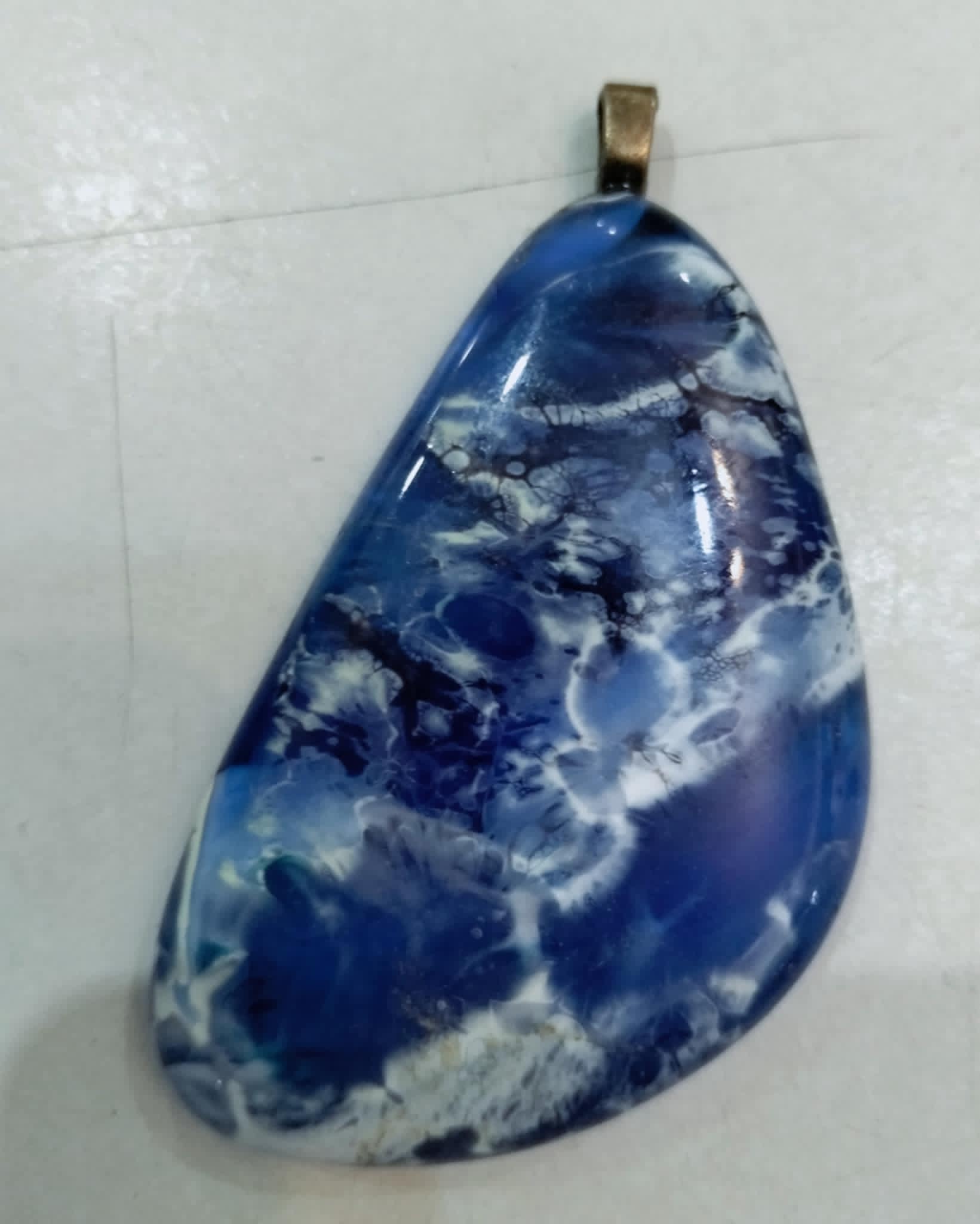 Miami Wave – Ocean-Inspired Fused Glass Pendant by Ricardo Lawyer | Gold Coast Jewellery